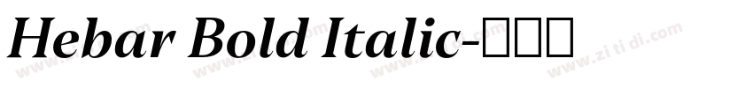 Hebar Bold Italic字体转换